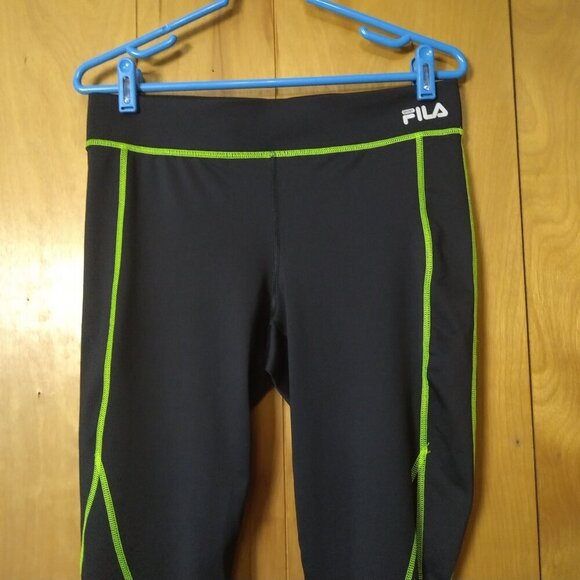 Fila Sport Running Women's Medium Black Pants Zippered Back Leg Athletic - Picture 2 of 7